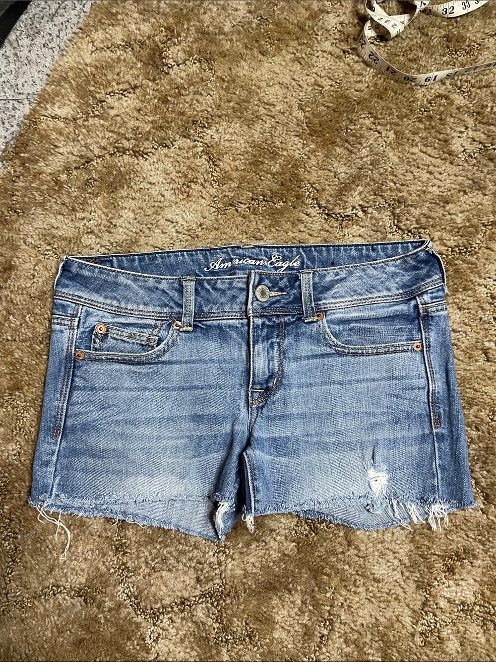American Eagle Stretch Cut Off Denim Shorts Size 8